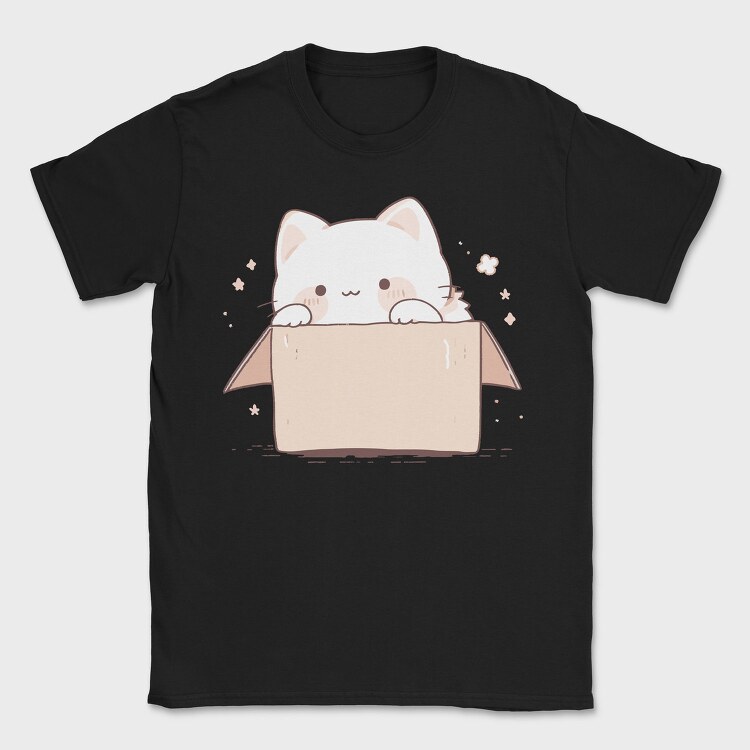 Cute Little Cat Box, Tricou Barbati (Unisex)