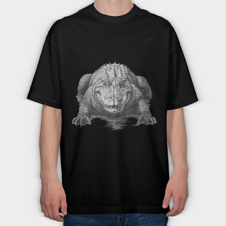 Crocodille, Tricou Oversize Barbati (Unisex)