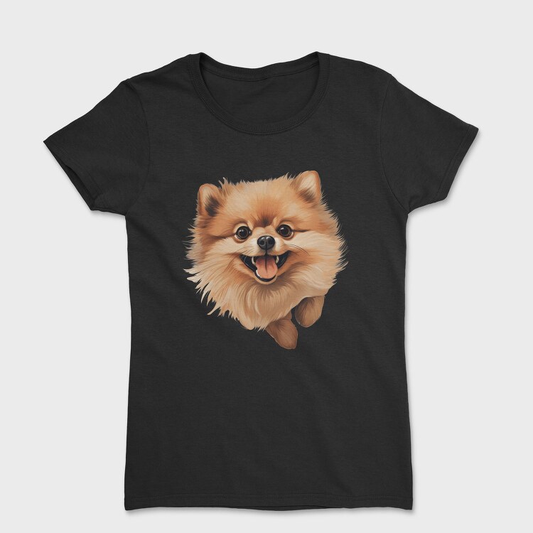Pomeranian Smiling Face, Tricou Femei