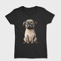 Pug Sitting Face, Tricou Femei