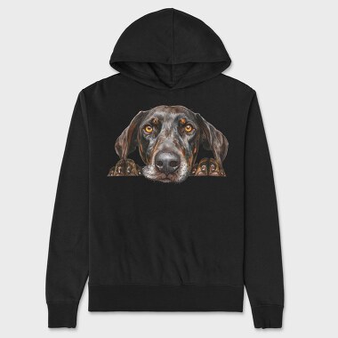 Plott Hound Peep, Hanorac Oversize Barbati (Unisex)