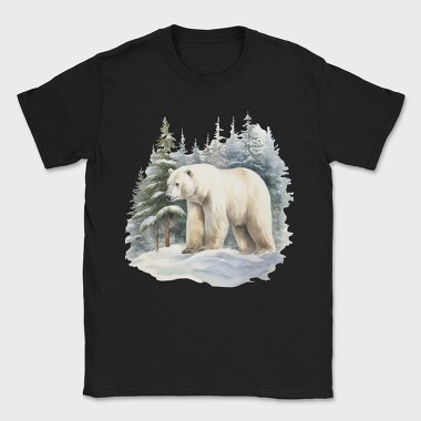 Polar Bear Snowscape, Tricou Barbati (Unisex)