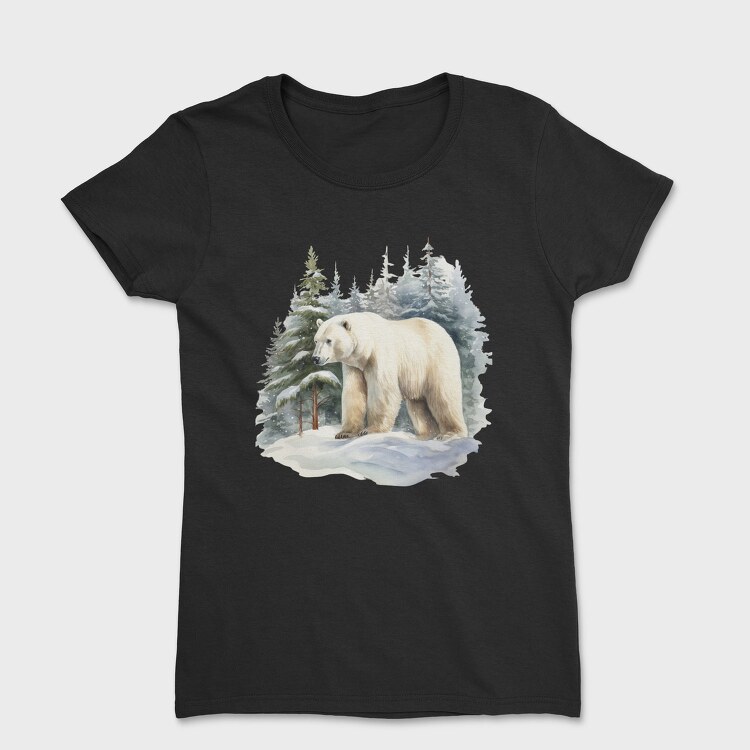 Polar Bear Snowscape, Tricou Femei