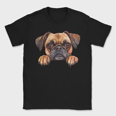 Puggle Peeking Face, Tricou Barbati (Unisex)
