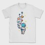 Astronaut And Balloon Planets, Tricou Barbati (Unisex)
