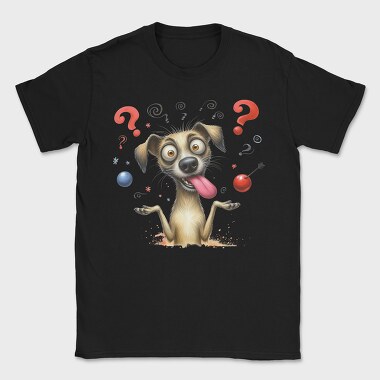 Puppy Questionmarks Cherry, Tricou Barbati (Unisex)