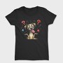 Puppy Questionmarks Cherry, Tricou Femei