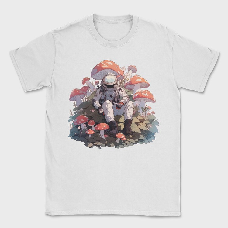 Astronaut On Mushroom Planet, Tricou Barbati (Unisex)