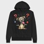 Puppy Questionmarks Cherry, Hanorac Oversize Barbati (Unisex)