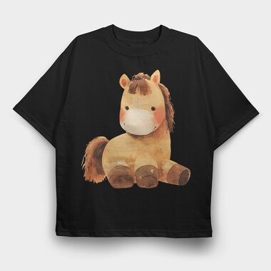 Pony Braided Hair, Tricou Oversize Barbati (Unisex)