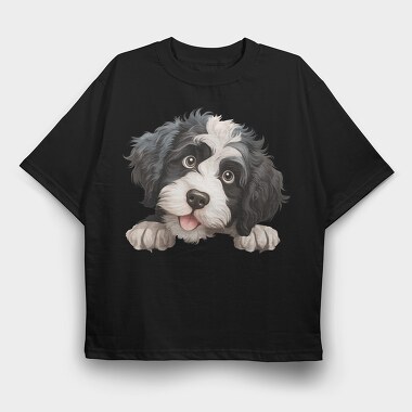 Portuguese Water Dog, Tricou Oversize Barbati (Unisex)