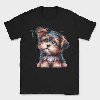 Puppy Questionmarks Clipart, Tricou Barbati (Unisex)