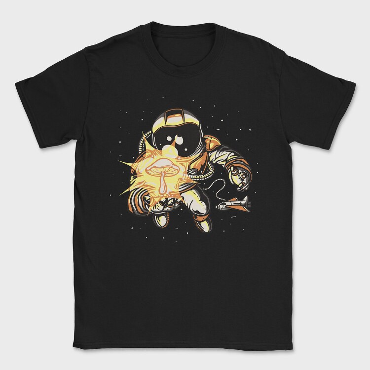 Astronaut With Space Shroom Mushroom, Tricou Barbati (Unisex)