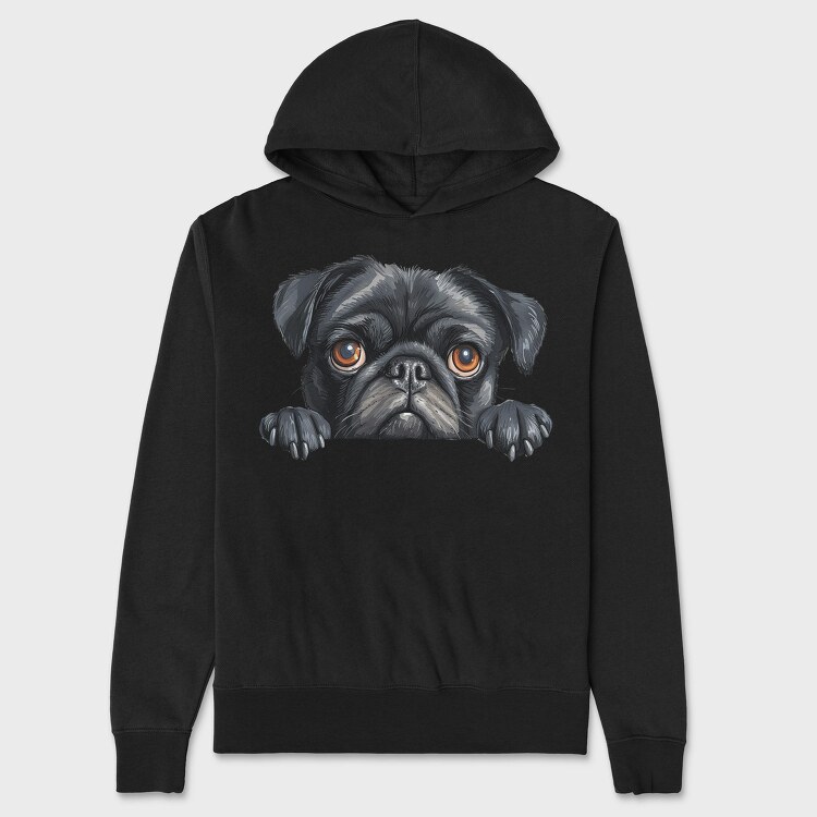 Pug Face Poke, Hanorac Oversize Barbati (Unisex)