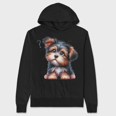 Puppy Questionmarks Clipart, Hanorac Oversize Barbati (Unisex)