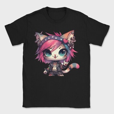 Punk Cat Clipart, Tricou Barbati (Unisex)