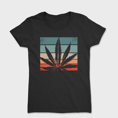 Cannabis Retro Design, Tricou Femei
