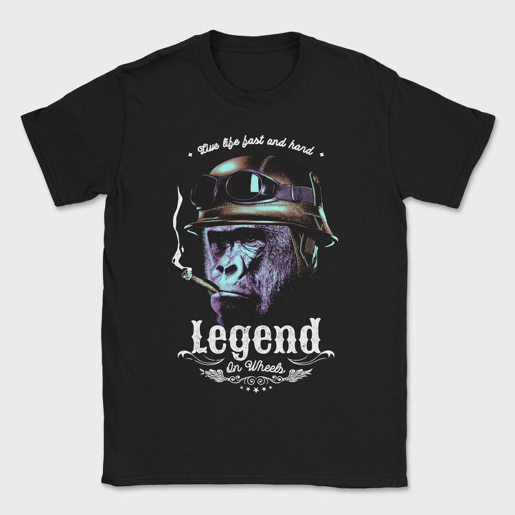 Aviator Gorilla Vintage Legend, Tricou Barbati (Unisex)