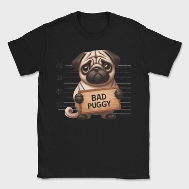 Pug Mugshot 60Cm, Tricou Barbati (Unisex)