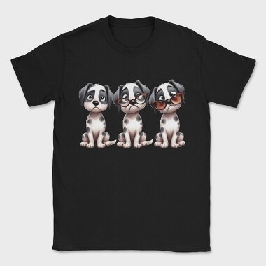 Puppies Glasses Questionmarks, Tricou Barbati (Unisex)