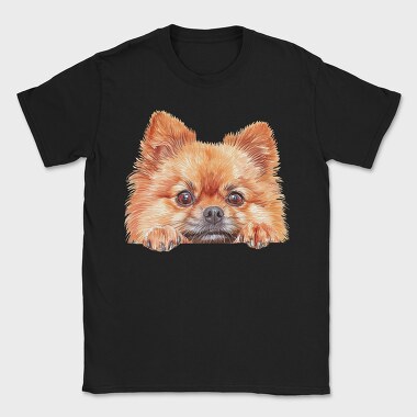 Pomeranian Peeking Face, Tricou Barbati (Unisex)