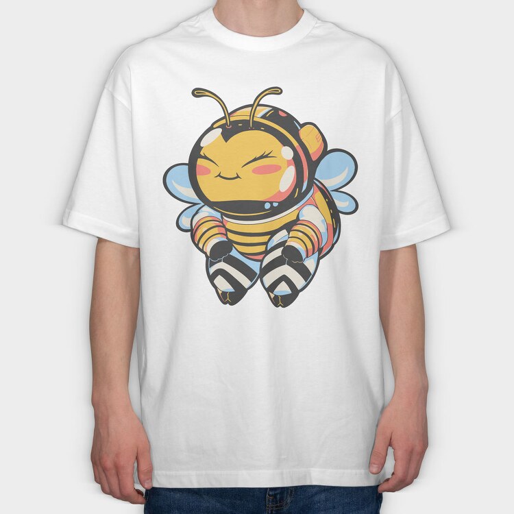 Cute Bee, Tricou Oversize Barbati (Unisex)