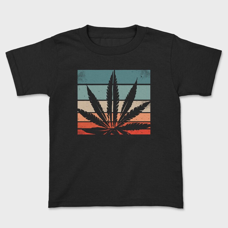 Cannabis Retro Design, Tricou Copii