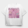 Axolotl Reading Books Readsalotl, Tricou Oversize Barbati (Unisex)