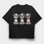 Puppies Glasses Questionmarks, Tricou Oversize Barbati (Unisex)