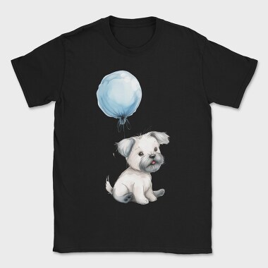 Puppy Balloon Blue, Tricou Barbati (Unisex)