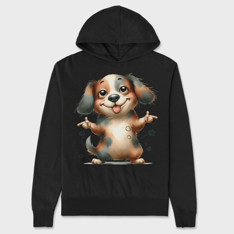 Puppy Smile Tongue, Hanorac Oversize Barbati (Unisex)