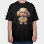 Poodle Mugshot, Tricou Oversize Barbati (Unisex)