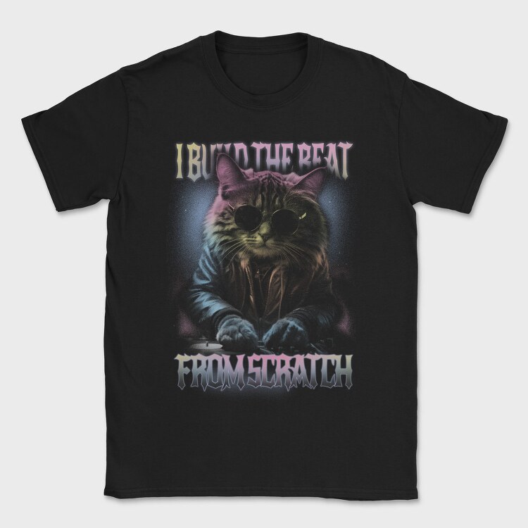 Cosmic Cat Dj Beat, Tricou Barbati (Unisex)