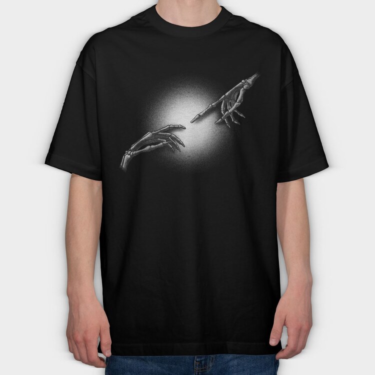 Creation Skeleton Hands, Tricou Oversize Barbati (Unisex)