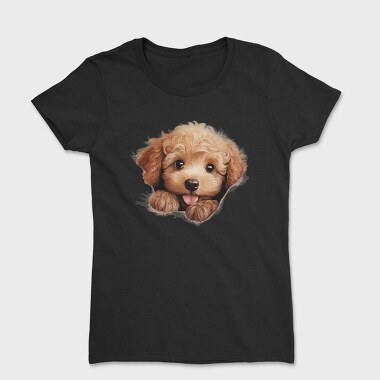 Poodle Peeking Face, Tricou Femei