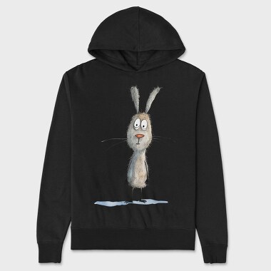 Rabbit Standing Up, Hanorac Oversize Barbati (Unisex)