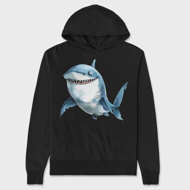 Quirky Shark Smile, Hanorac Oversize Barbati (Unisex)