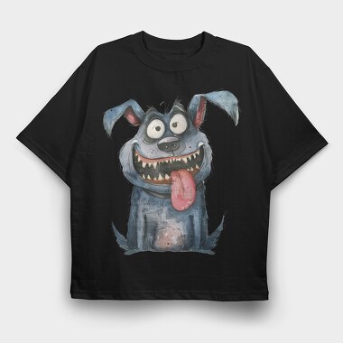 Quirky Dog Sublimation, Tricou Oversize Barbati (Unisex)