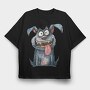 Quirky Dog Sublimation, Tricou Oversize Barbati (Unisex)