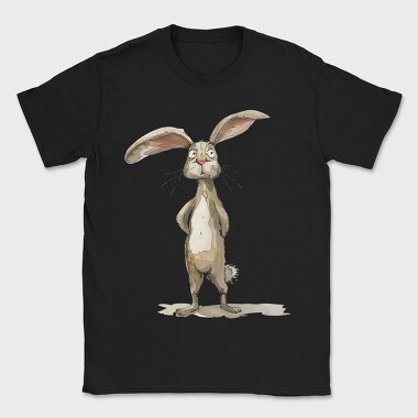 Rabbit Standing Wide Ears, Tricou Barbati (Unisex)