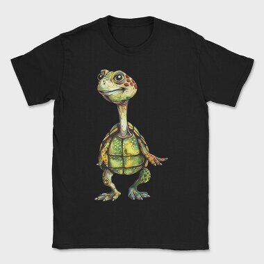 Quirky Turtle Clipart, Tricou Barbati (Unisex)