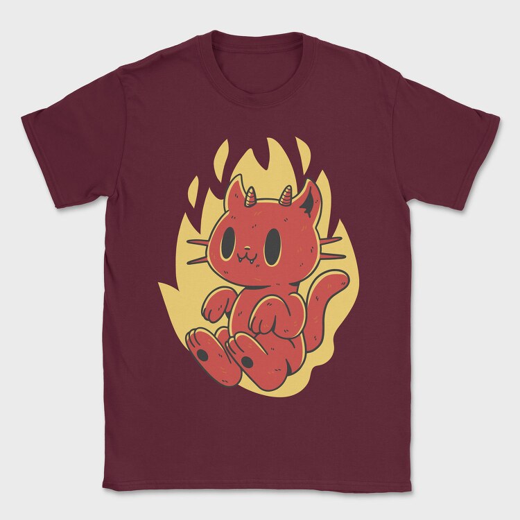 Cute Devil Cat, Tricou Barbati (Unisex)