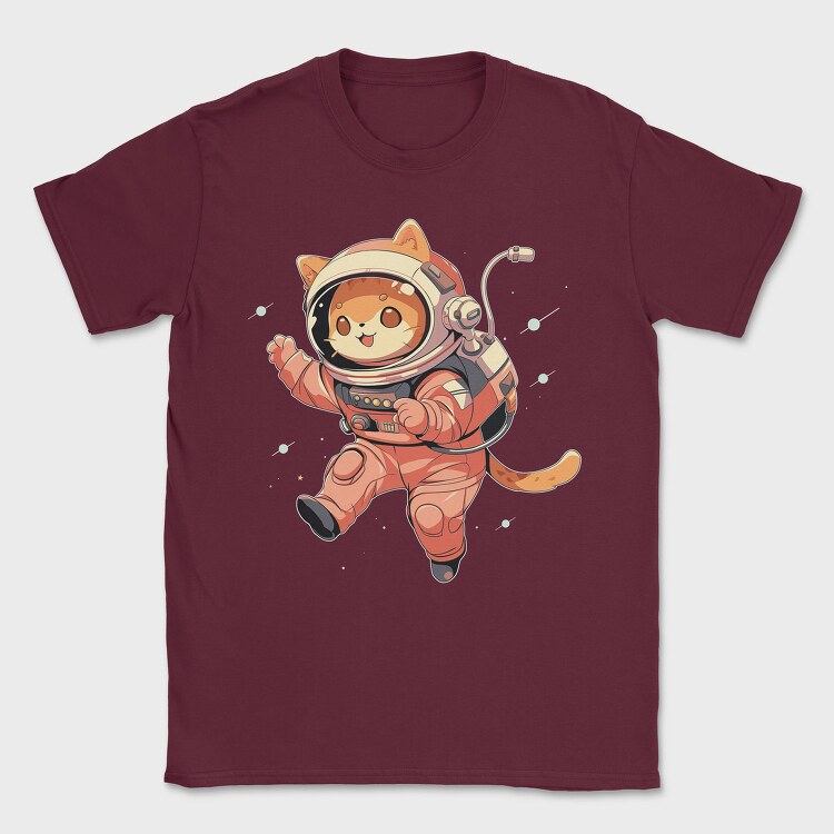 Cute Cat in Space, Tricou Barbati (Unisex)