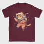 Cute Cat in Space, Tricou Barbati (Unisex)