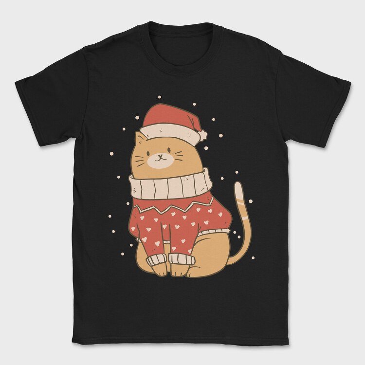 Cute Cat Christmas, Tricou Barbati (Unisex)