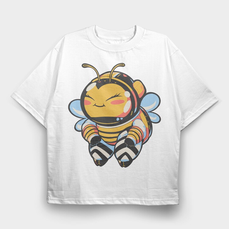 Cute Bee, Tricou Oversize Barbati (Unisex)
