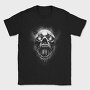 Creepy Skull Light Monochrome, Tricou Barbati (Unisex)