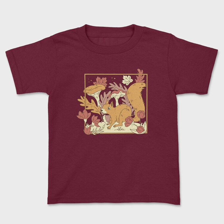 Cottage Core Forest Squirrel, Tricou Copii