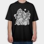 Couple Skeleton Costume, Tricou Oversize Barbati (Unisex)