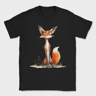 Quirky Fox Sitting, Tricou Barbati (Unisex)